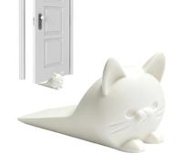 Fermaporta a Forma di Gatto Antiscivolo Salvapavimento Interno | Fermaporta Per Casa, Appartamento, Dormitorio, Soggiorno, Bagno, Camera Da Letto, Cucina Bianco
