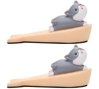 Fermaporta A Forma di Gatto/Cane dei Cartoni Animati, Zeppa Antiscivolo in Vinile per Pavimenti in Legno, Decorazioni per Pavimenti della Camera da Letto(Cat,2pcs)