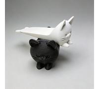 Fermaporta a forma di gatto carino, fermaporta a cuneo antiscivolo ad alta resistenza, fermaporta in plastica durevole anti-collisione, protezione per il pavimento, decorazione per la casa a tema kawa
