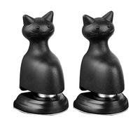 Fermaporta a forma di gatto nero, protezione da parete, Sdjdhej 2 pezzi, fermaporta magnetico per fondo porta, resistente con nastro adesivo 3M, tenere la porta aperta