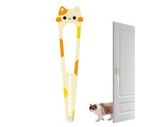 Fermaporta a forma di gatto, per interni, anti-pizzicamento, senza trapano, regolabile, 15 misure, per appartamento, camera da, WC, cameretta dei bambini, dispensa di contenimento degli animali