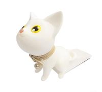 Fermaporta a forma di gatto, senza fori, antivento e anti-collisione, per camera da letto, cucina, soggiorno, in PVC/ferro/PU, 16,5 x 7,6 x 11,5 cm (B)