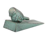 Fermaporta a Forma di Piccolo in Ghisa Verde a Cuneo Decorazione Retrò | Mantiene Aperta la Porta, Stile Vintage Rustico, per Camera e Ingresso