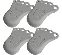 Fermaporta A Forma di Piede, Cuneo per Porta in Gomma Leggera, Fissatore Anticollisione per La Casa, Set da 2/3/4 Pezzi(Gray Color,4 PCS)