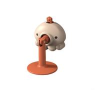 Fermaporta a forma di polipo, non richiede attrezzi per l'installazione, stabile su superfici dure e moquette, struttura in ABS per affidabilità (arancione)