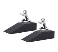 Fermaporta a forma di uomo Nero 10x4x6,5 cm(2 pcs)