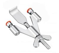 Fermaporta a forma di Y, serratura di sicurezza antifurto portatile, in lega di alluminio, senza trapano, per hotel, casa, appartamento, dormitorio, 80 mm (rosso argento)