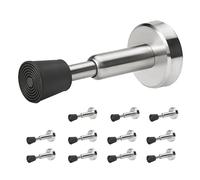 Fermaporta a molla, fermaporta idraulici in acciaio inox con punta in gomma, altezza 4"(Silver,12pcs)