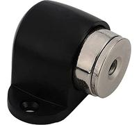 Fermaporta a parete elettromagnetico, mini, installazione a pavimento perforato, urto porta anticollisione regolabile in altezza, for della cucina del bagno, nero(Silver)