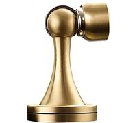 Fermaporta a parete Forte pavimento perforato magnetico for installare fermaporta, silenzioso e anticollisione regolabile in altezza, for porta della cucina del bagno, nero(Silver)