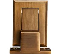 Fermaporta a parete senza punzonatura Invisibile, silenzioso e anticollisione Forte magnetico, fermaporta regolabile in altezza a pavimento, for porta della cucina del bagno, nero(Noir)