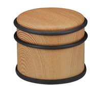 4x Fermaporta, Blocca Porta Pesanti & Ferma Finestre, Acciaio & Gomma, Accessorio per la Casa, ∅ 9,5 cm, Marrone