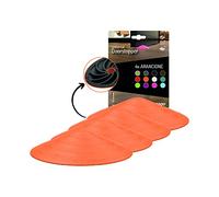 Fermaporta a pavimento Doornado adatto a tutti i tipi di terreno - Cuneo porta antiscivolo - Non sono necessarie viti - 118x25mm - Arancione