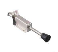 Fermaporta a pedale in acciaio inox, limitatore a pavimento, per porte in legno e ferro, posizionamento garage, argento, 140-250 mm (200 mm)