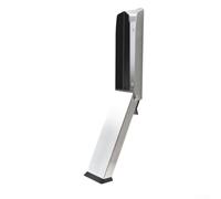 Fermaporta a piede in metallo con funzione pieghevole automatica in acciaio inossidabile combinato con anello in gomma antiscivolo per prevenire la porta (argento)