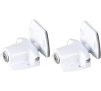 Fermaporta a pressione, autobloccante meccanico, fermaporta for montaggio a pavimento, nastro biadesivo 3M, viti for un montaggio più resistente, tenere la porta aperta(Blanc)