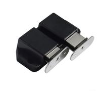 Fermaporta a pressione resistente con forte magnete e alloggiamento in ABS spesso, nero a doppia azione/singola azione, per cucina e guardaroba (doppio)