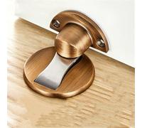 Fermaporta a ventosa, fissaggio invisibile per porta del bagno, design anti-collisione, 58 mm x 61 mm, colore: bronzo giallo, accessorio per la casa.