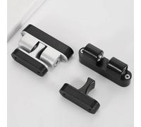Fermaporta a ventosa invisibile, design robusto in metallo per prestazioni di lunga durata, perfetto per l'uso quotidiano (argento brillante)