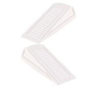 Fermaporta affusolato con struttura in PVC e rialzato, bianco | Forma per essere posizionata sotto una porta aperta, struttura in PVC, 2 fermaporta inclusi nella confezione per separare