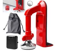 Fermaporta Allarme da 80 dB Portatile Fermaporta Allarme Antieffrazione, Blocco Porta Portatile per Hotel e Viaggi, Fermaporta con Funzione Sirena, Doppia Protezione (Rosso)