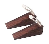 Fermaporta ammortizzante, Cuneo fermaporta montato a pavimento, fermaporta in legno massello, fermaporta anticollisione in legno,