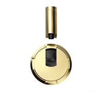 Fermaporta anti-collisione, installazione a pavimento, senza punzonatura, antivento, anti collisione, con adesivi adesivi, raccordi a vite (oro)