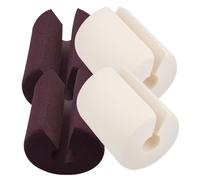 Fermaporta Anti Pizzicamento 4 Pezzi in Schiuma Nbr per Bambini | Beige e Marrone, Installazione Rapida, Limita Urti della Porta e Tutela Stanza