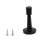 Fermaporta anticollisione con corpo in acciaio inossidabile e tampone in gomma che riduce il rumore e protegge i bordi delle portiere, per uso domestico (nero)