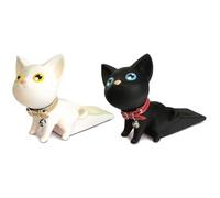 Fermaporta Antiscivolo in PVC per La Casa, Decorazione Artistica, Fermaporta A Forma di Gatto per Proteggere Il Pavimento, Regalo per Gli Amanti dei Gatti(Set)