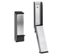 Fermaporta automatico in acciaio inox con funzione retrattile salvaspazio per proteggere porte da danni del vento in case e luoghi di lavoro (bianco)