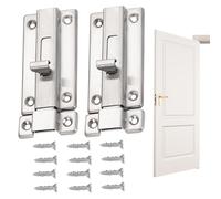 Fermaporta - Bullone manuale in acciaio inox, chiusura per porta scorrevole, serratura della porta scorrevole in acciaio inox, chiusura di sicurezza antifurto per porta della sua