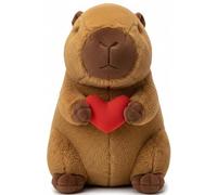 Fermaporta Capybara in tessuto da 1,4 kg, porta pesante 33 cm, morbido peluche, fermaporta per casa e ufficio (edizione cuore) - khevga
