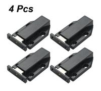 Fermaporta Cattura Armadio Acciaio Inox+ABS 4 Pezzi/set Fermaporta Nero