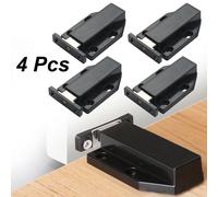 Fermaporta Cattura Armadio Acciaio Inox+ABS Forte Aspirazione 4 Pz/set