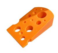 Fermaporta Cheese con profilo rastremato per, B | Scorre sotto la porta, mantiene la porta aperta, forma scolpita a forma formaggio, caratteristico rotondo