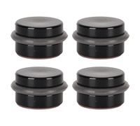 Fermaporta cilindrico da 4 pezzi, fermaporta da pavimento per prevenire urti, perforazione richiesta Supporto per porta silenzioso con rimbalzo flessibile, paracolpi per porta in