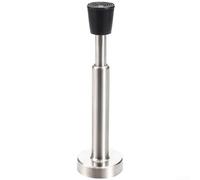 Fermaporta con meccanismo idraulico corpo in acciaio inox e paraurti in gomma per assorbire e limitare la generazione di rumore (150 mm spazzolato)