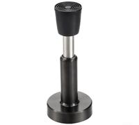 Fermaporta con meccanismo idraulico corpo in acciaio inox e paraurti in gomma per assorbire e limitare la generazione di rumore (103 mm nero)