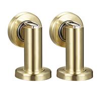Fermaporta, cunei for porte, bloccaporta, fermaporta magnetico in lega di zinco, fermaporta con vite nascosta, montaggio a pavimento, colore oro, 2 pezzi
