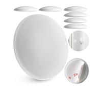Fermaporta da parete, 8 pz x Ø 40 mm, paracolpi autoadesivi colore bianco, tenuta extra forte con adesivo, protegge le pareti dagli urti di maniglie delle porte, para colpi porte casa, door bumper