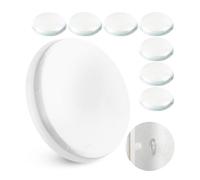 Fermaporta da parete, 8 pz x Ø 40 mm, paracolpi autoadesivi colore trasparente, tenuta extra forte con adesivo, protegge le pareti dagli urti di maniglie delle porte, para colpi porte casa, bumper