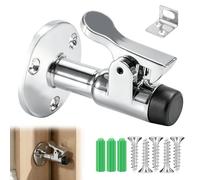 Fermaporta da parete in acciaio inox per esterni, fermaporta per cancello da giardino, porta del garage, fermaporta con cuscinetto in gomma, antivento, montaggio a vite