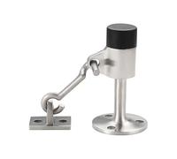 Fermaporta da parete per impieghi gravosi, Fermaporta In Acciaio Inox Con Gancio E Viti A Parete Argento