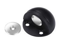 Fermaporta da parete per impieghi gravosi, Fermaporta magnetico in acciaio inox da pavimento, multicolore, confezione da 2(Nero)