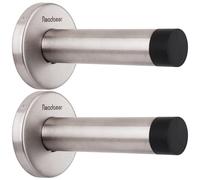 Fermaporta da parete, resistente, in acciaio inox, con tampone in gomma, fermaporta per interni per proteggere le pareti, confezione da 2 pezzi