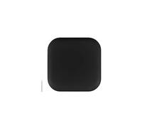 Fermaporta Da Pavimento 2 pezzi cerchio/quadrato silicone autoadesivo fermaporta silenzioso protezione da parete maniglia della porta paraurti guardia((Square) Black)