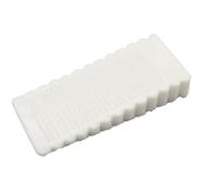 Fermaporta Da Pavimento 2 pezzi di gomma antiscivolo for fermaporta, non c'è bisogno fare fori, può spostare il(White-Small)