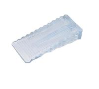 Fermaporta Da Pavimento 2 pezzi di sicurezza in gomma for porta, cuneo arresto, fermo posteriore for, senza trapano(S-transparent)