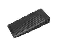 Fermaporta Da Pavimento 2 pezzi di sicurezza in gomma for porta, cuneo arresto, fermo posteriore for, senza trapano(S-black)